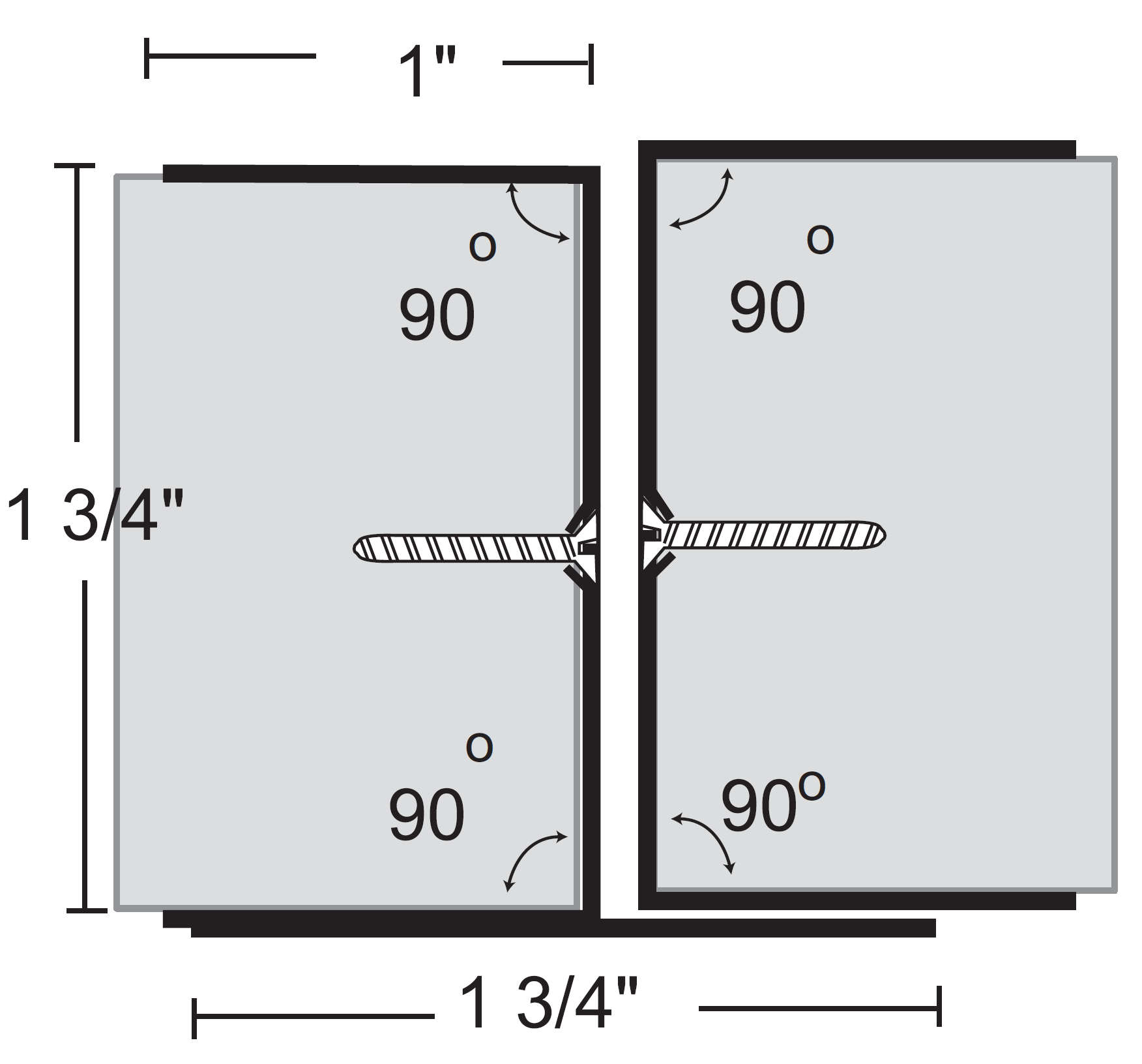 NGP 560 Square Edge Astragal on Inactive Leaf