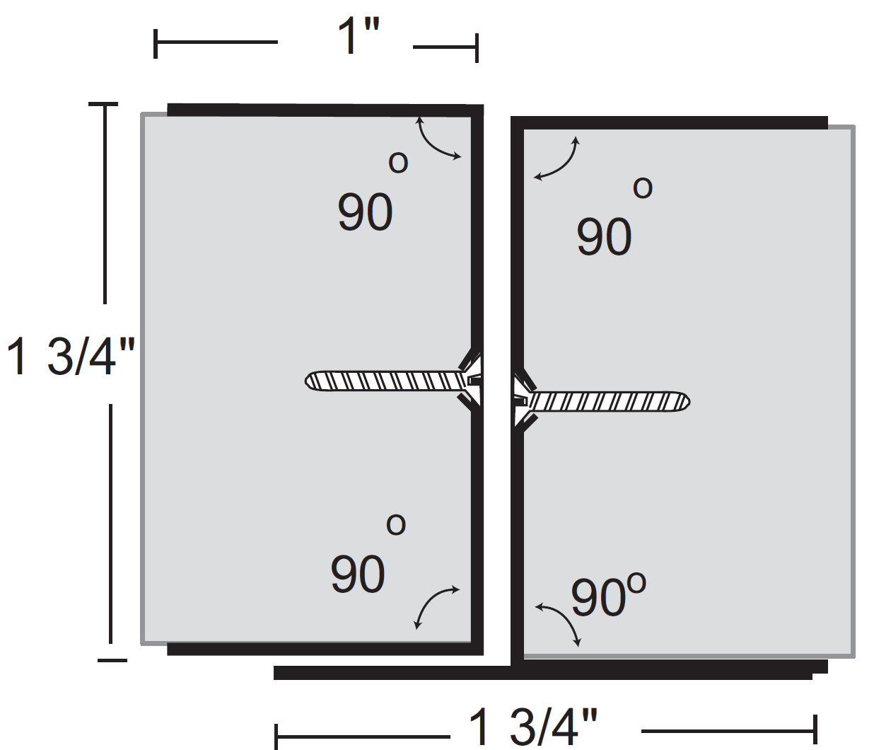 NGP 550  Square Edge Astragal on Active Leaf