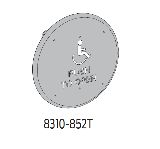 Falcon 8310-852T Actuator, 6" Round Text w/ Logo