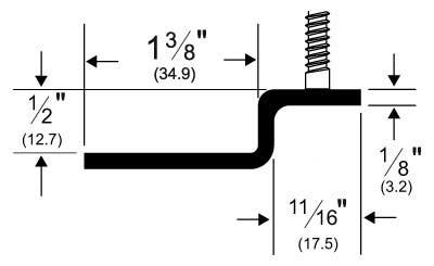 Pemko BKT Door Closer Strike Plate Mounting Bracket