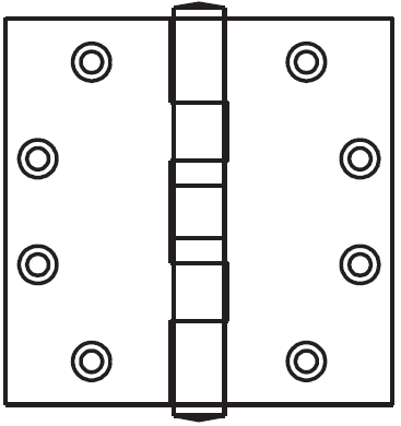 McKinney TA2714 Steel Standard Weight 5 Knuckle Bearing Hinge