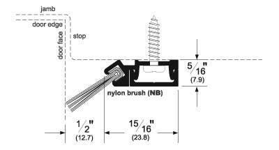 Pemko 29346 45 Degree Brush Gasket w/ Concealed Fastener