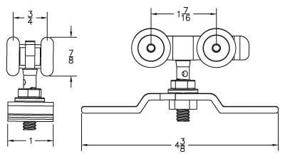 Pemko H222R1 Hanger for Sliding and Folding Door