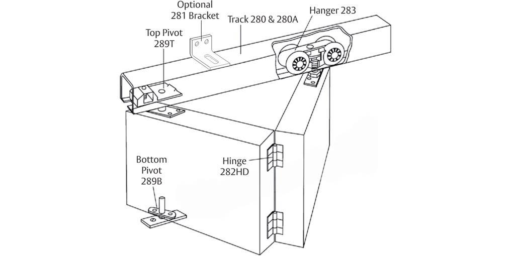 Pemko HF/100A Track & Hardware Pack For Folding Doors