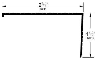 Pemko 326 Sill Nosing, 2-3/4" W x 1-1/2" H