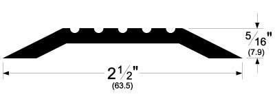 Pemko 166 Flat Saddle Threshold, 2-1/2" W x 5/16" H