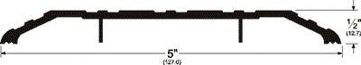 Pemko 171 Flat Saddle Threshold, 5" W x 1/2" H