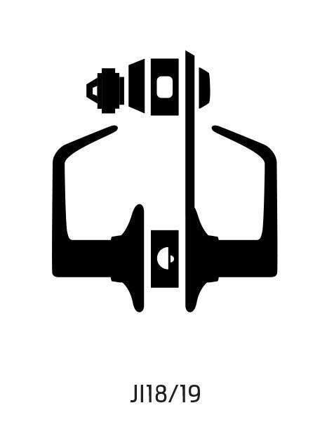 Schlage JI18/19 Marin Lever Interconnect Keyed Passage Lock, Satin Stainless Steel