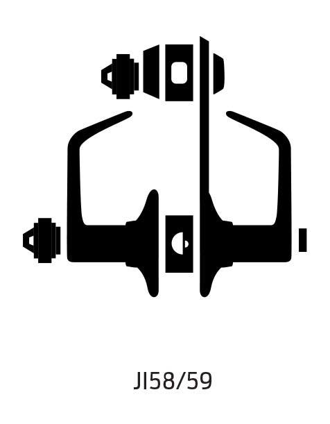 Schlage JI58/59 Torino Lever Interconnect Keyed Passage Lock, Satin Stainless Steel
