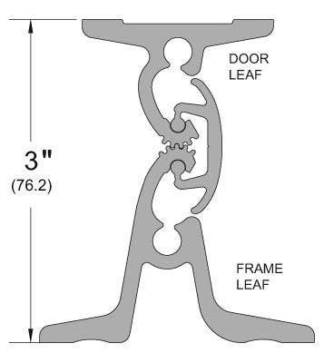 Pemko DSHP01 Double Swing Continuous Geared Hinge, Finish-Clear Anodized Aluminum