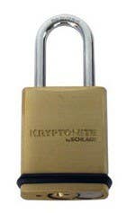 Schlage KS23/43 Portable Security Brass Padlock, Less Conventional Cylinder, Prepped for Small Format