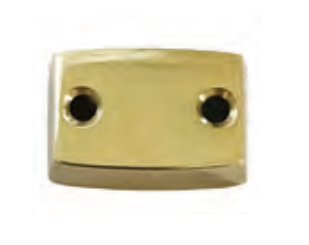 Omnia 242 Guide or Endpiece Strike, Finish-Polished Brass, Lacquered