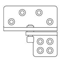 Don-Jo HRP-2-LHR Hinge Reinforcing Pivot, Satin Chrome Finish