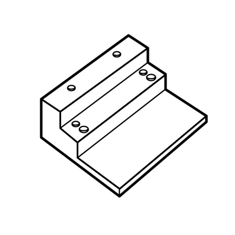 Don-Jo 2051-628 Mounting Bracket, Aluminum Push Plate Finish