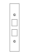 Don-Jo FBR-B Flush Bolt Filler Plate, Prime Coat Finish