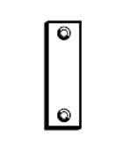 Don-Jo FB-225 Flush Bolt Filler -2 1/4"x15/16"