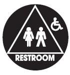 Don-Jo CHS-8-RESTROOM Mens & Womens Family Restroom Handicapped Commercial Washroom Signs, US CHS-8-BLACK Finish