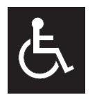 Don-Jo HD-1-WBL Decals, White On Blue Finish w/ Wheel Chair Accessible Logo