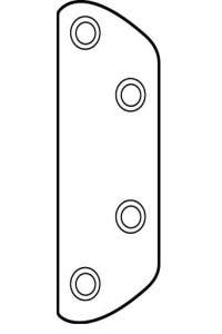 Rockwood 603 SHIM Clear Plastic Shim for 603 Cast Aluminum Door Guard, Clear Plastic Finish