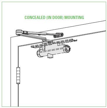 LCN 3030 Series Concealed Mounting Door Closer