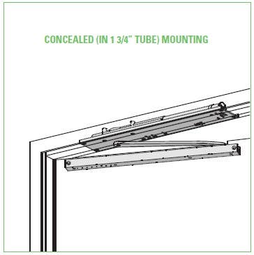 LCN 2030 Series Concealed Mounting Single Arm Door Closer