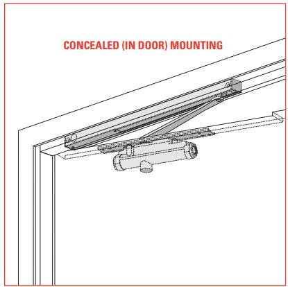 LCN 3130SE Series Concealed Mounting Single Point Hold Open Door Closer