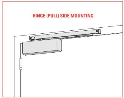 LCN 4040SE Push Side Mounting Single Point Hold Open Door Closer
