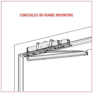 LCN 2310ME Concealed Mounting Multi Point Hold Open Door Closer