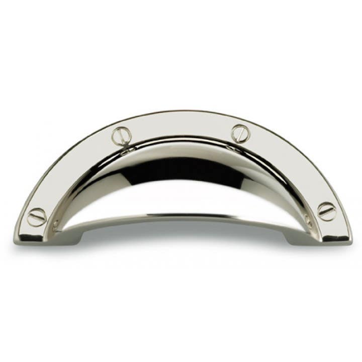 Omnia 9454/64 Cup Pull 2-1/2" Solid Brass Cabinet Hardware