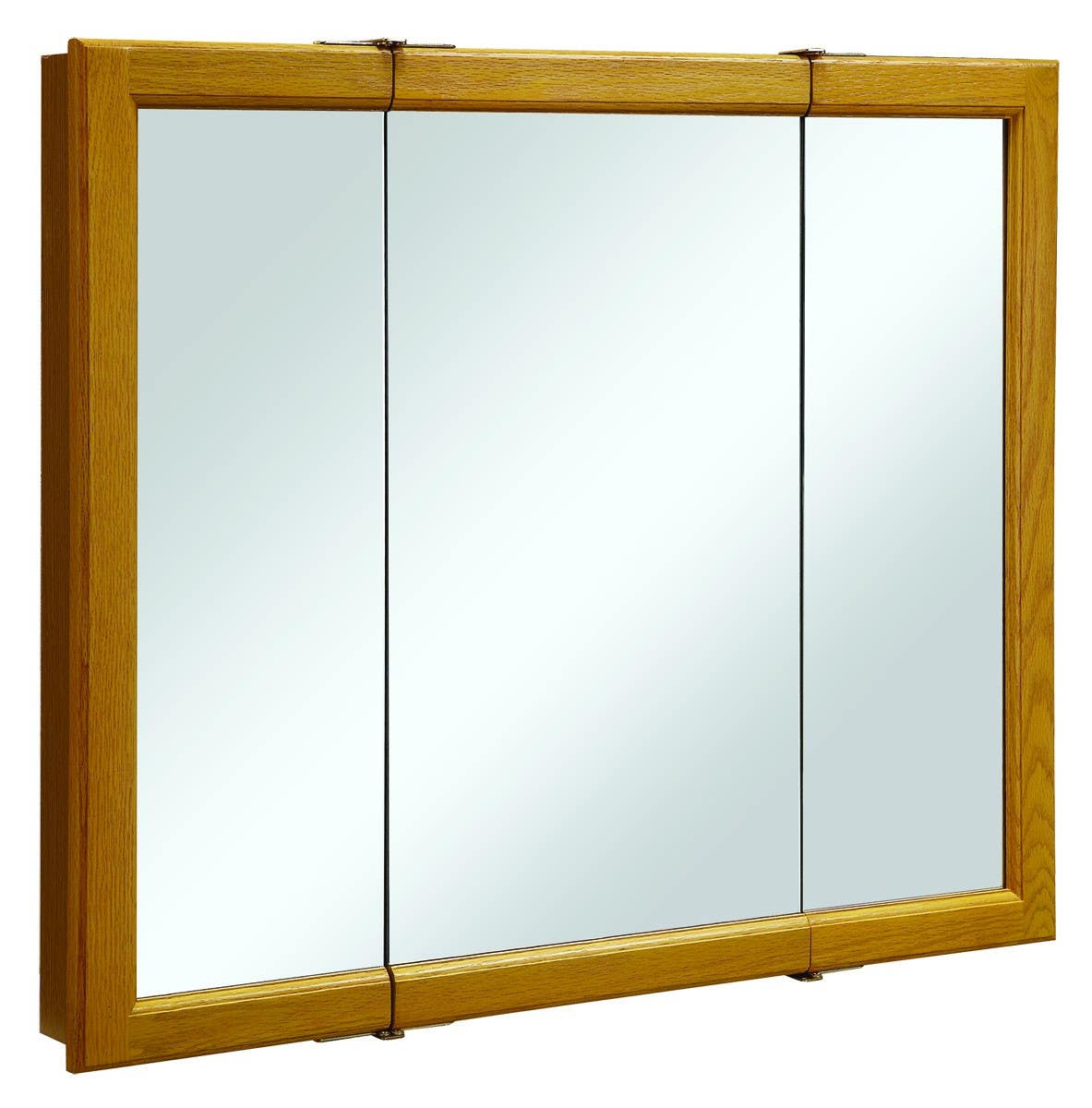 Design House 545277/545301 Claremont Tri-View Surface Mount Medicine Cabinet, Honey Oak