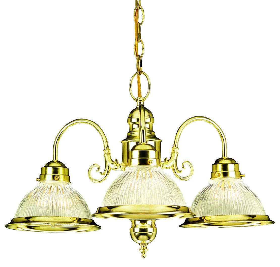 Design House 500546 Millbridge 5-Light Chandelier w/ Clear Prismatic Glass In Polished Brass