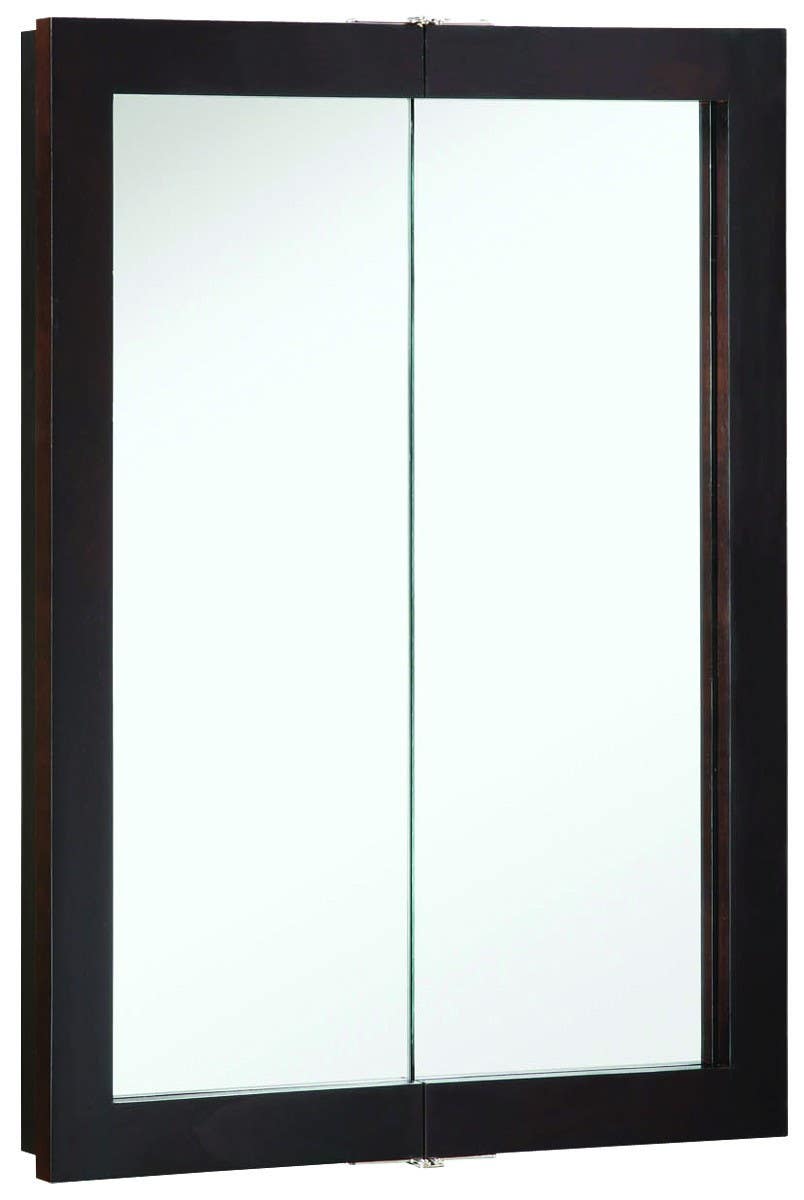 Design House 541326/541334 Ventura Espresso Medicine Cabinet, Satin Nickel