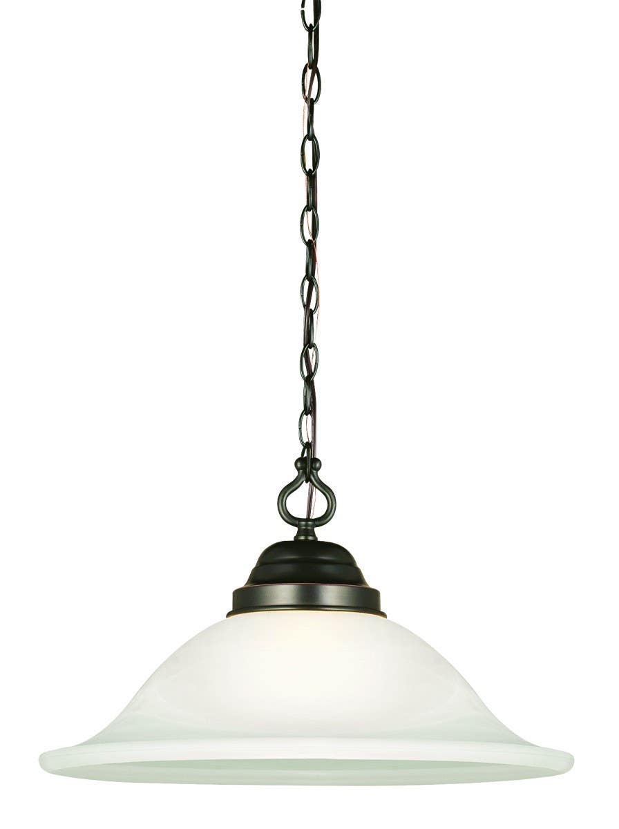 Design House 517565/517664 Millbridge 1-Light Swag Pendant Light w/ Alabaster Glass