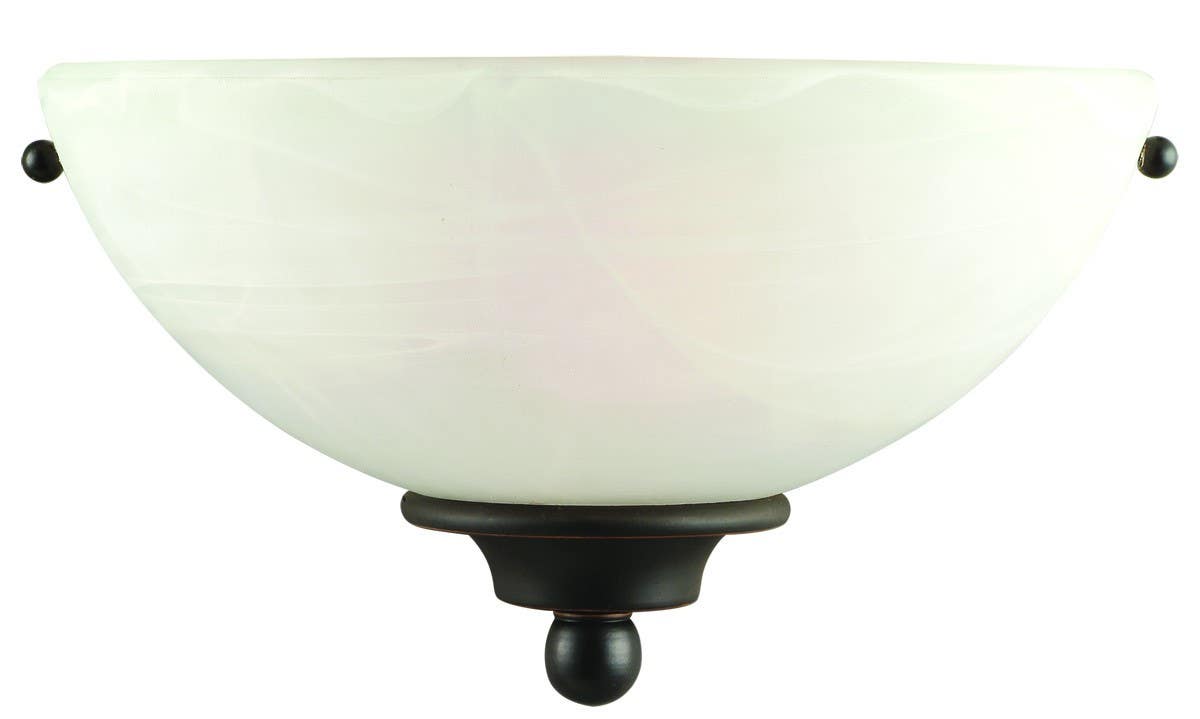 Design House 511584 Millbridge 1-Light Wall Sconce, Alabaster Glass