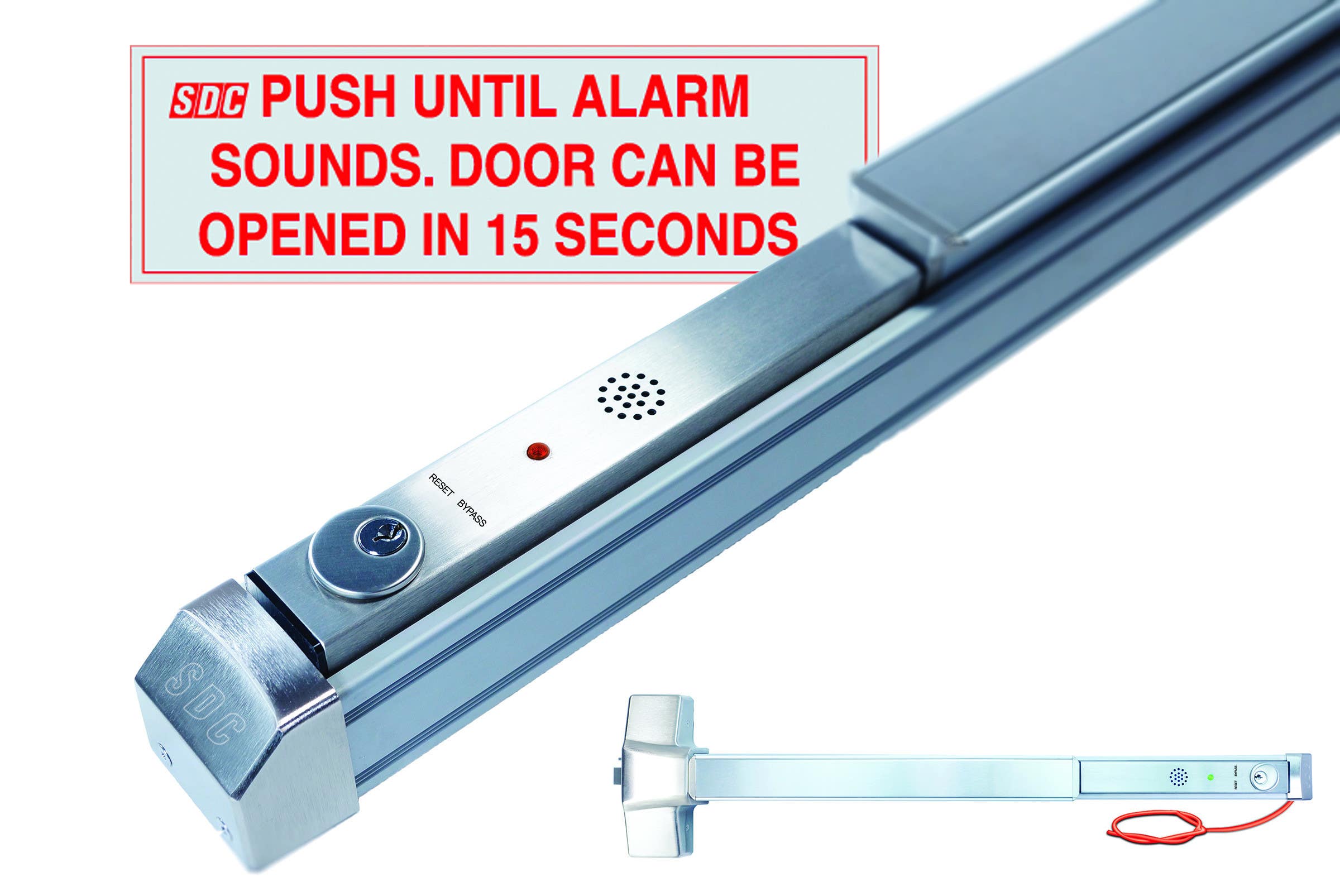 SDC S6000-101 All-In-One Delayed Egress Rim & Vertical Rod Exit Device