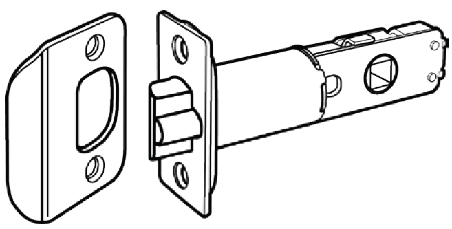 Cal-Royal RS2KLB-234 Fire-Rated Square Corner Backset  w/ Faceplate and Full Lip Strike For RS2100 Series