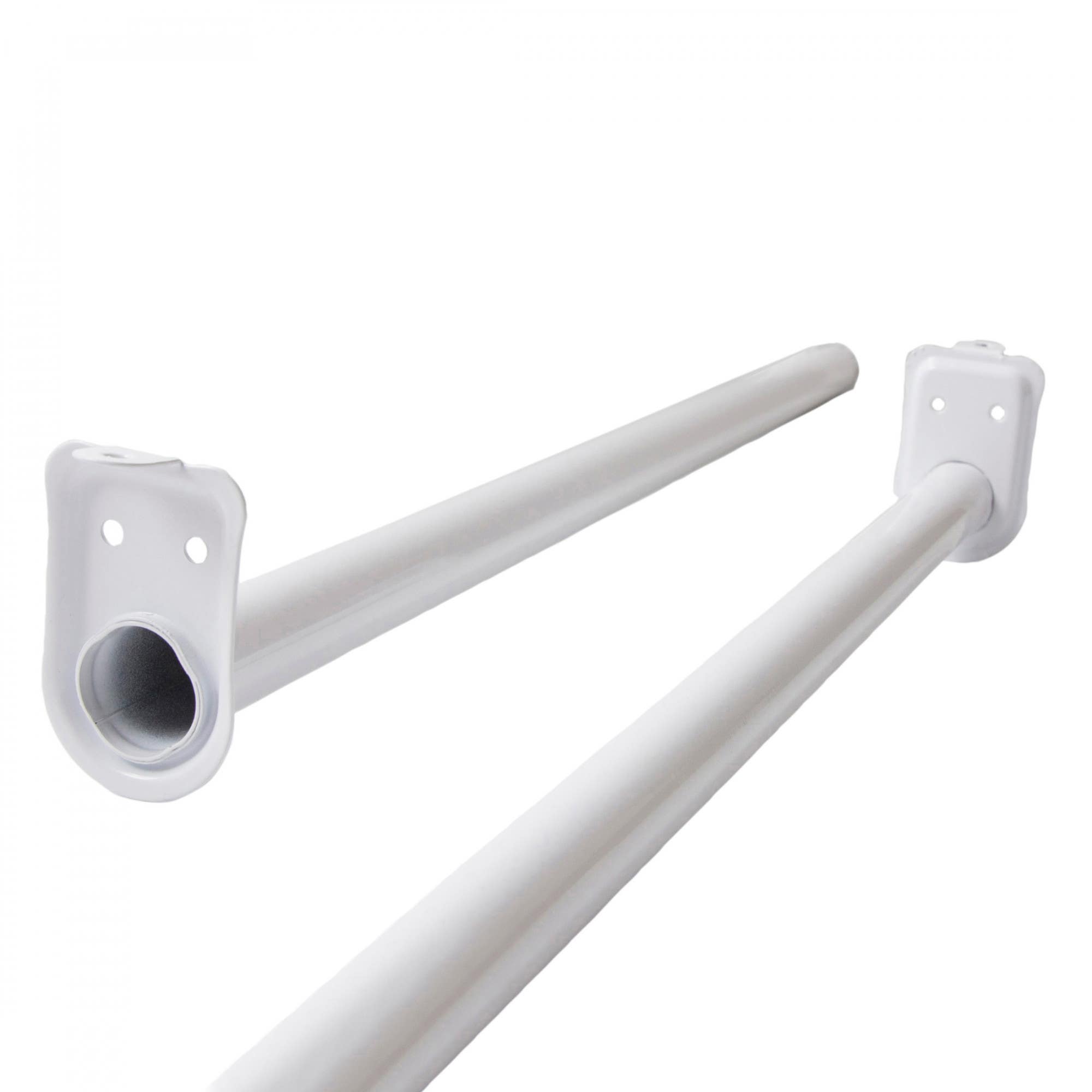 Design House 205823 30"-48" Adjustable Closet Rod, White Finish