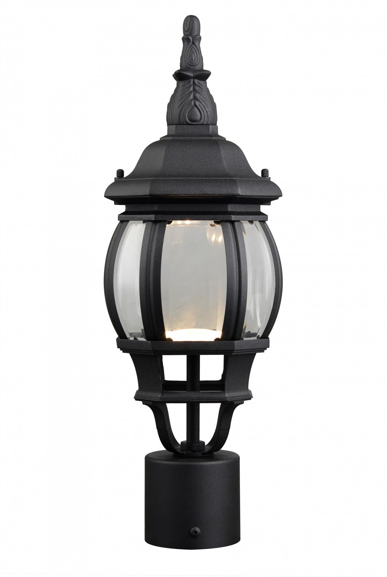 Design House 578518 Canterbury II LED Outdoor Light, Black Finish, Beveled Glass