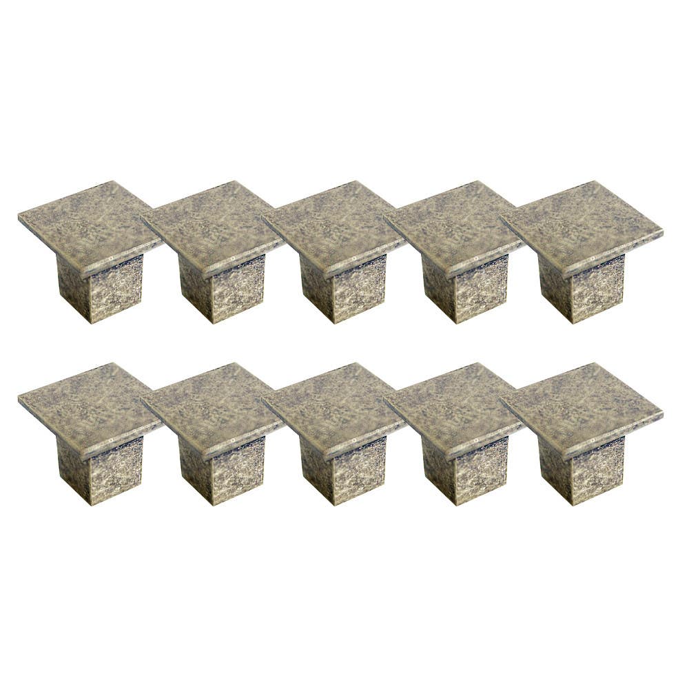 Design House 182360 Cubist Cabinet Knob In Brushed Nickel, 10-Pack