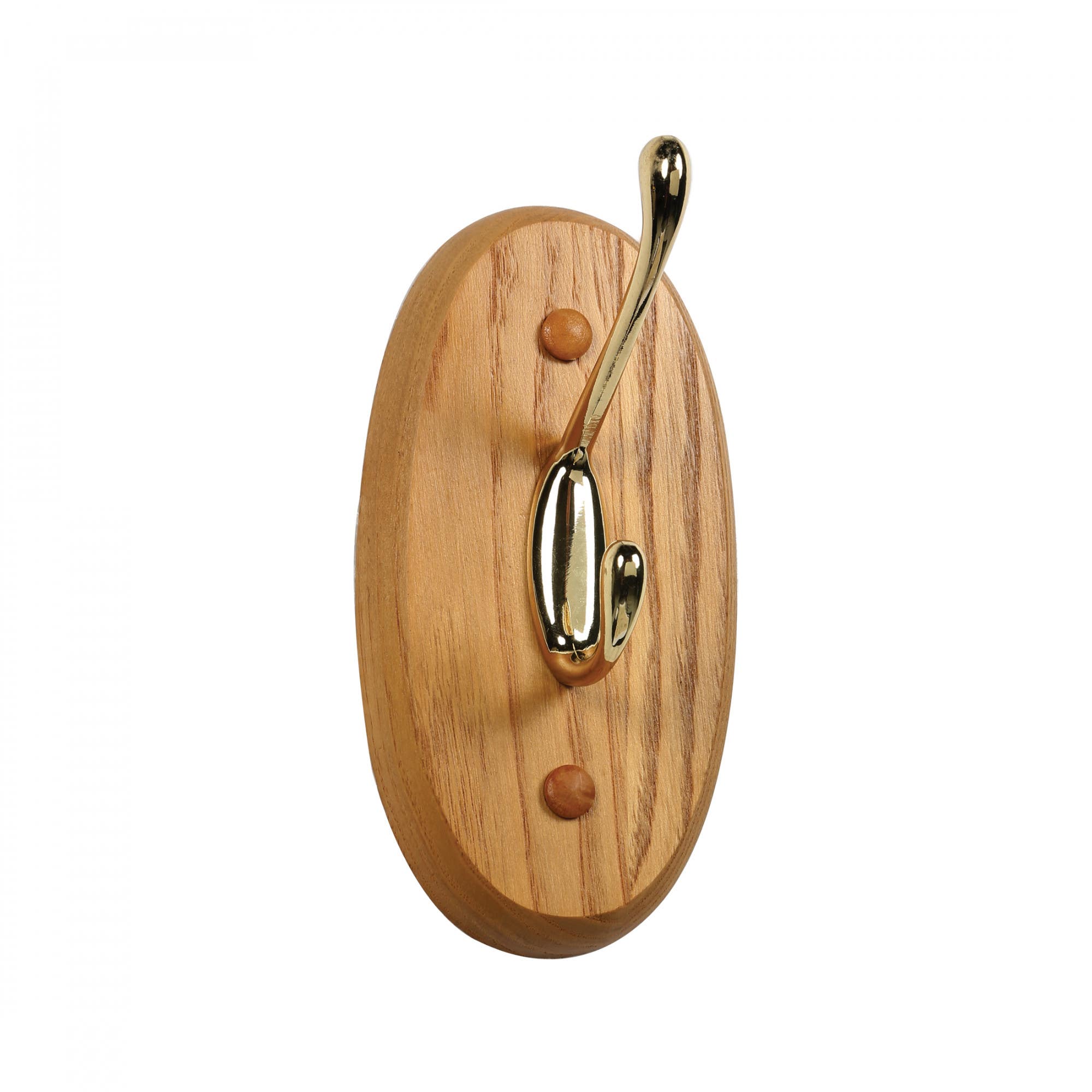 Design House 561217 Dalton Double Robe Hook, Honey Oak Finish