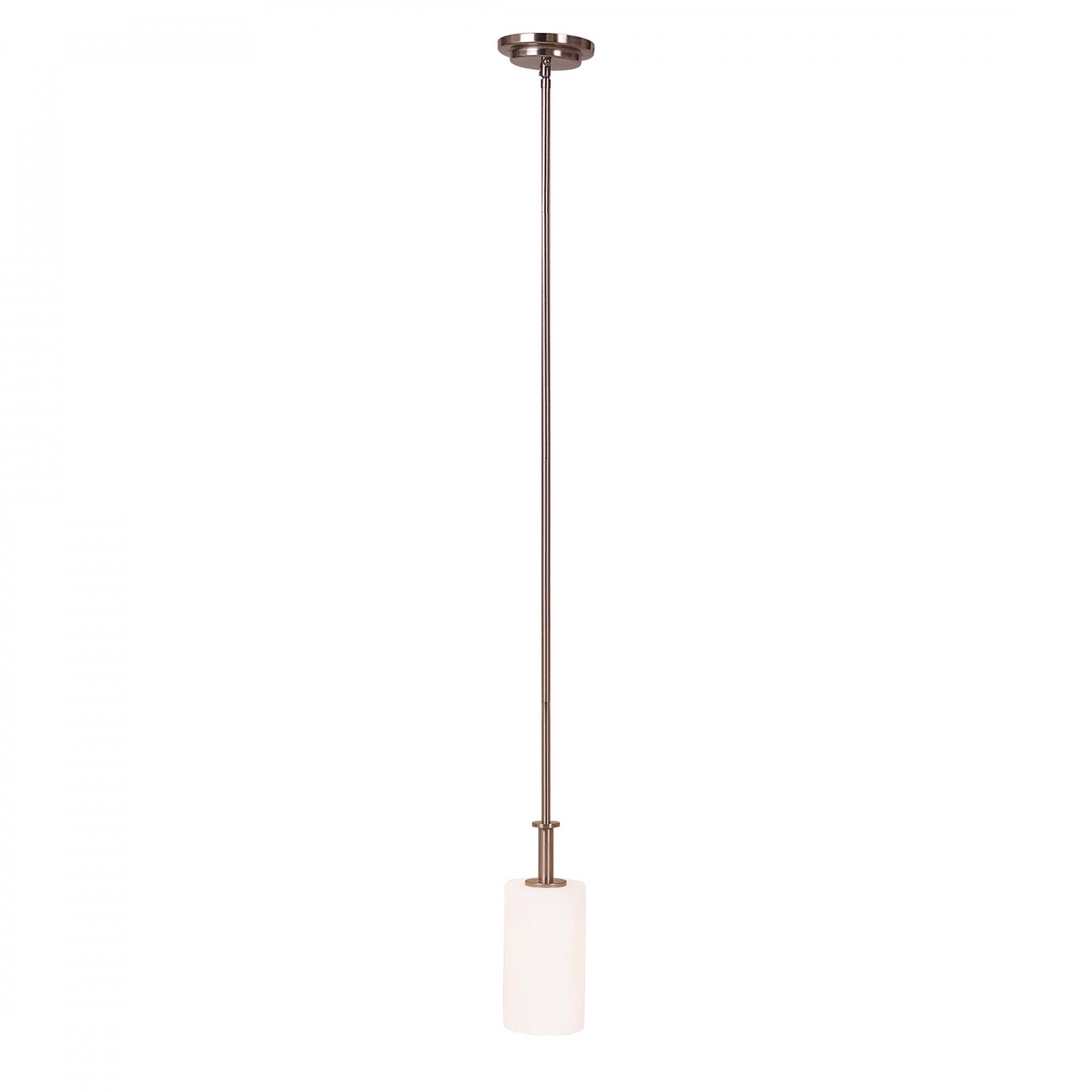 Design House 577510 Eastport 1-Light Mini Pendant, Satin Nickel Finish