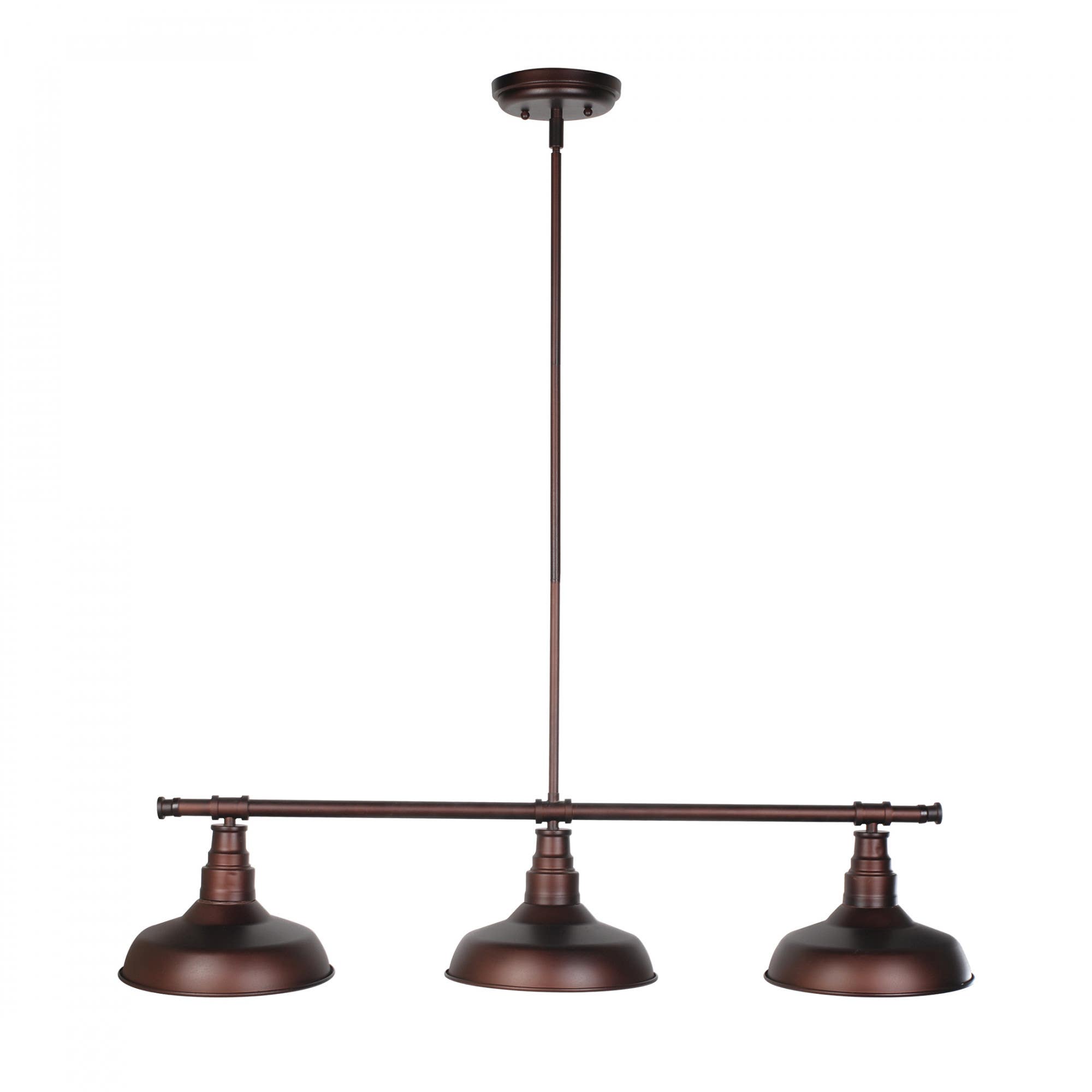 Design House 520379 Kimball 3-Light Pendant Light, Galvanized Finish