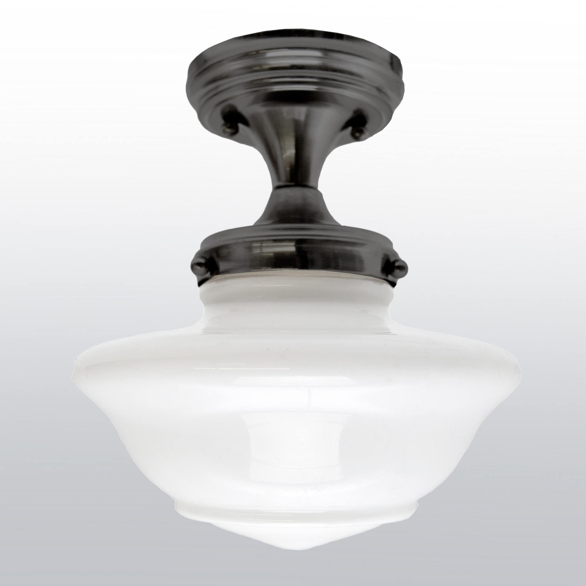 Design House 577502 Schoolhouse 1-Light Semi-Flush Mount Ceiling Light, Oil Rubbed Bronze