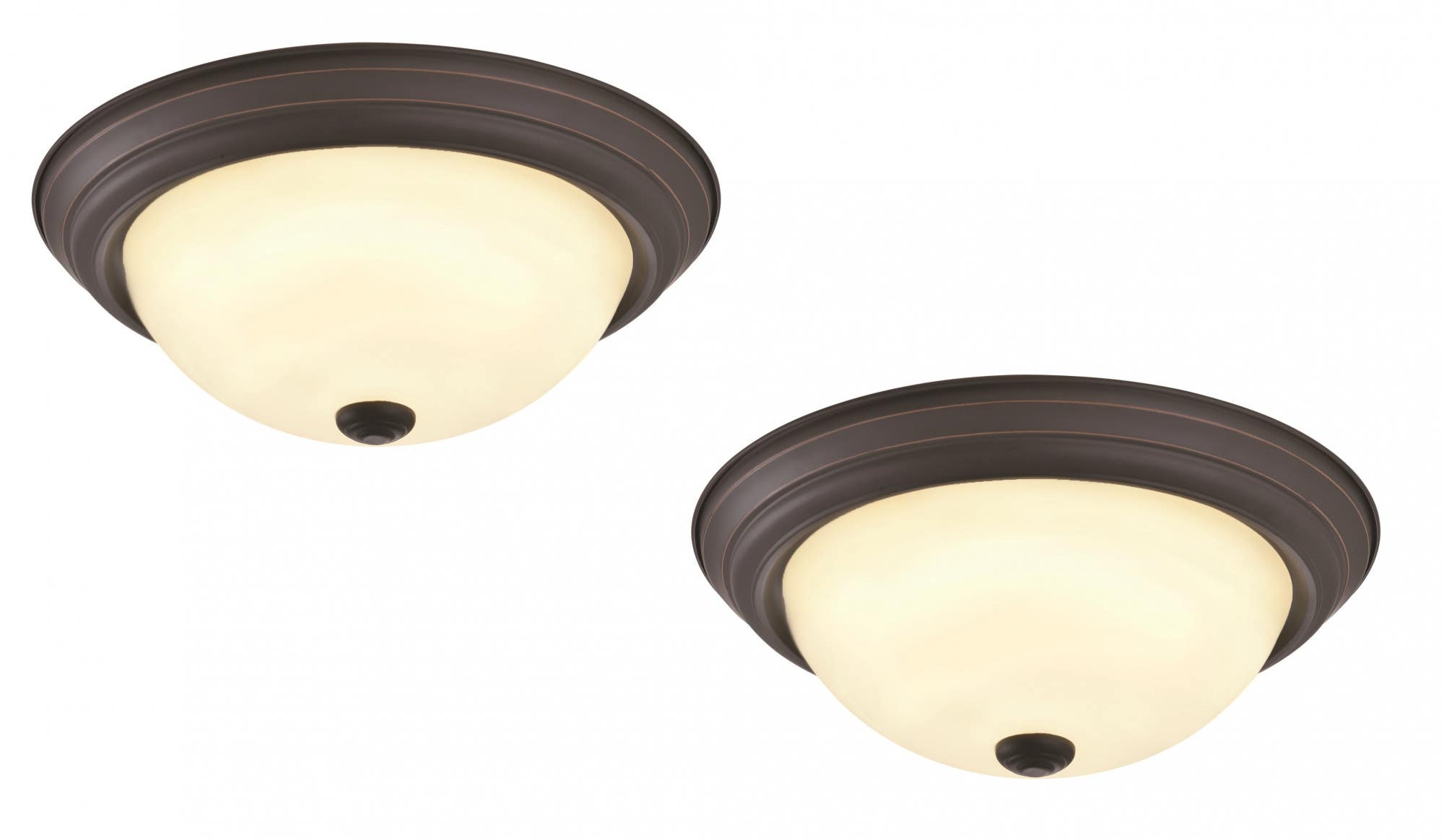 Design House 579193 TravisFlush Mount LED Ceiling Light, Satin Nickel, Pack Of 2