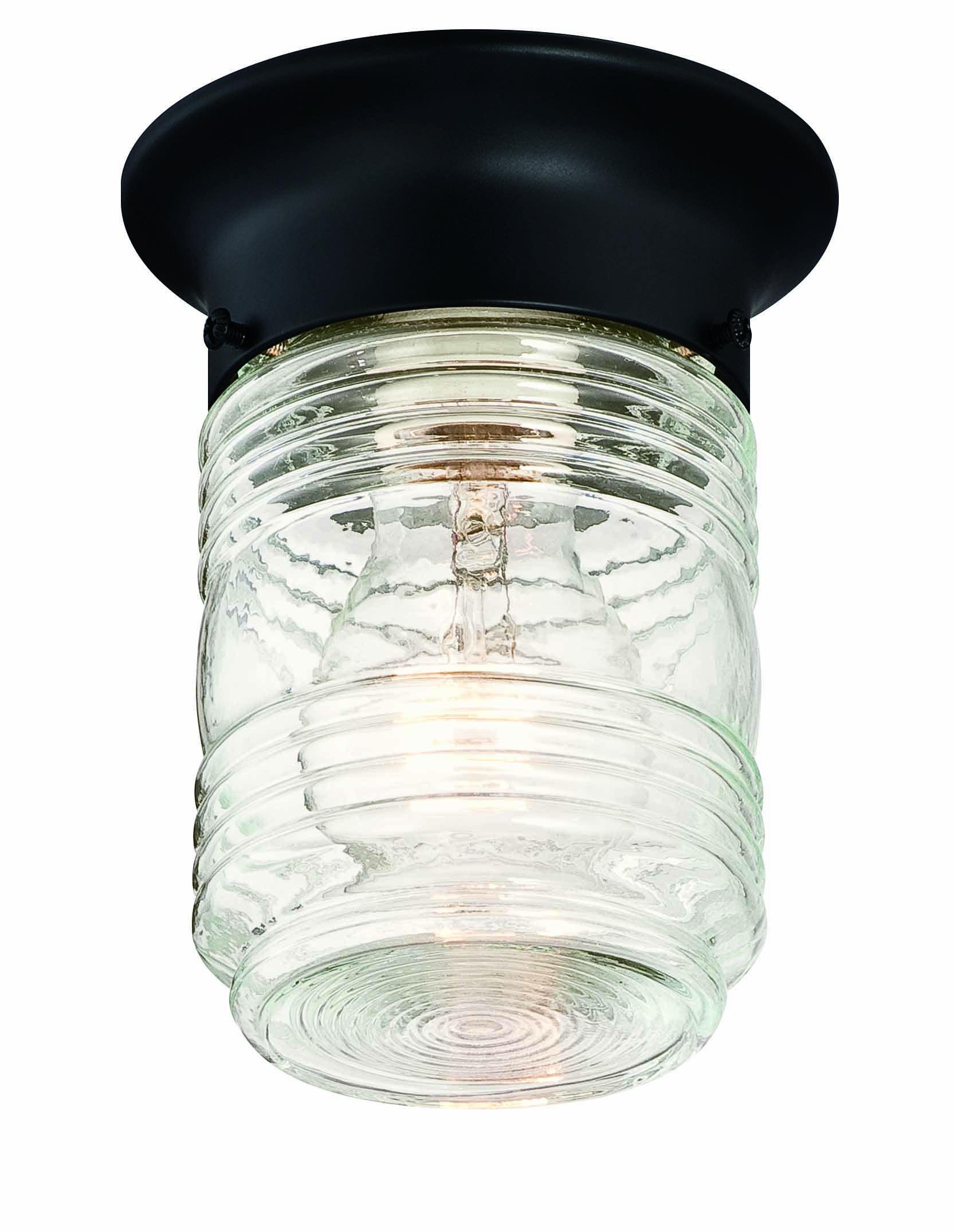 Design House 587238/587220 Jelly Jar 1-Light Indoor/Outdoor Ceiling Light