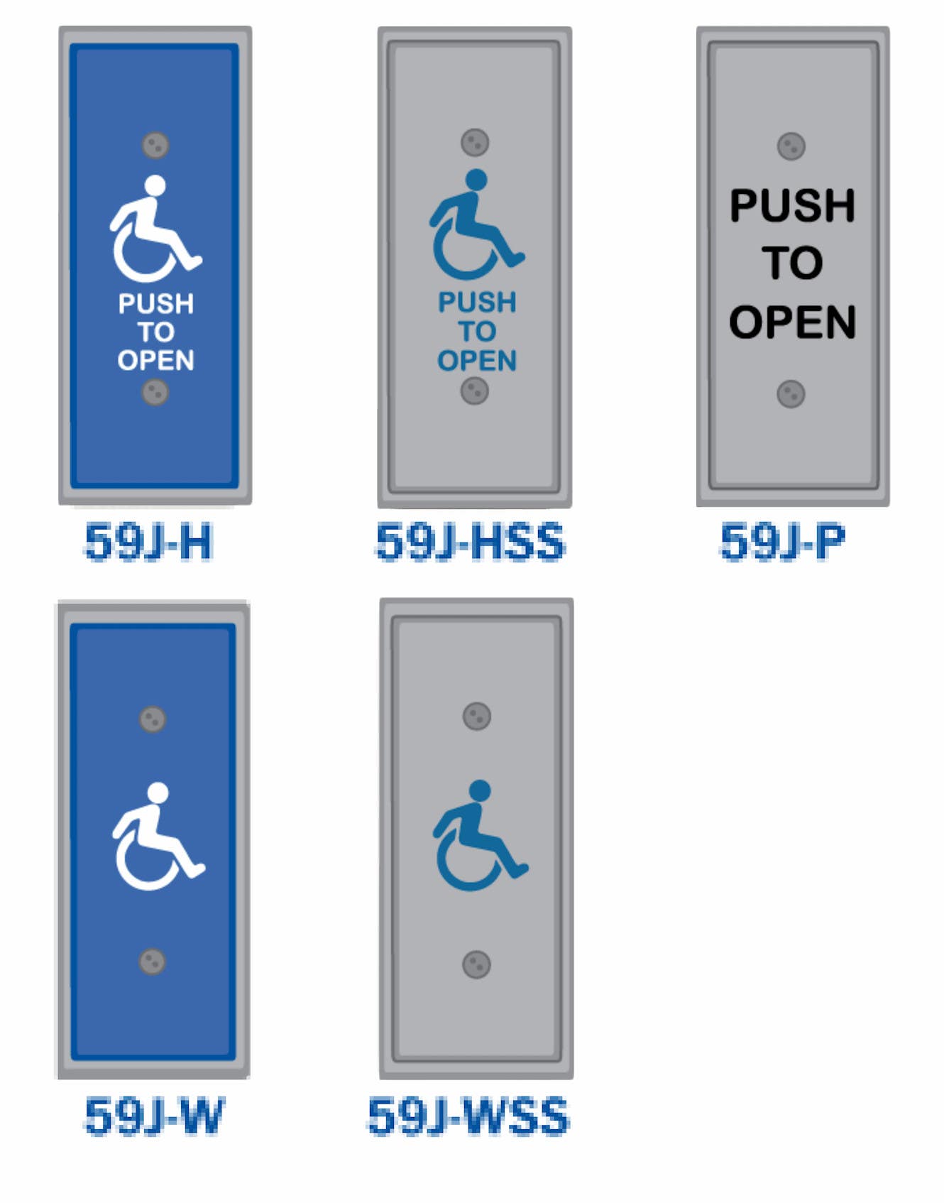 MS Sedco 59J Series Jamb Style Push Plate Switch