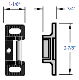 Precision S Strike For Rim Exit Device, Dull Black
