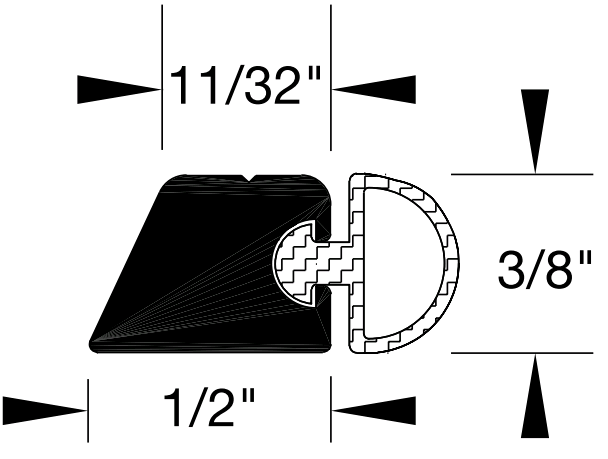 Reese TS2 Thresholds, Assembly Component, 3/4" x 3/8"