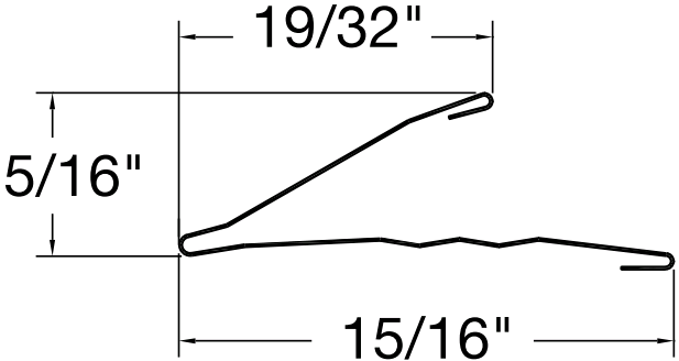 Reese DKB3 Weatherstrips, Perimeter Seals, 15/16" x 5/16"