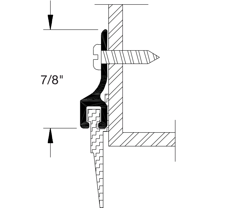 Reese M35 Door Bottoms, Door Sweep, 1/8" x 1-9/16"